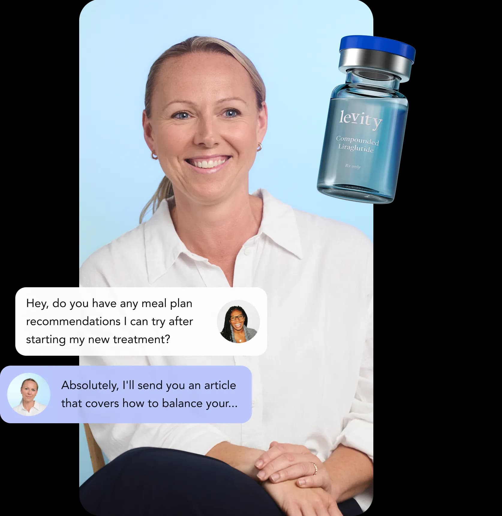 A female nurse smiling